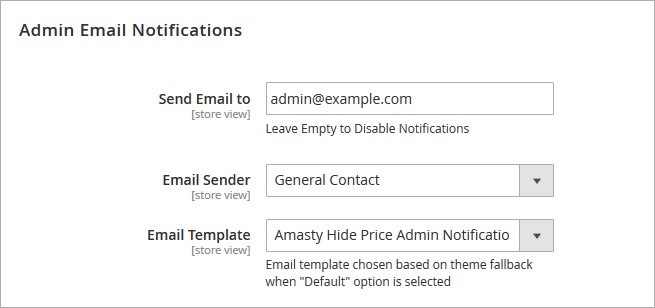 magento 2 hide price hide price admin notifications